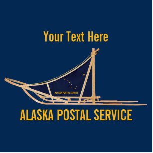 Alaska Dog Sled Postal Carrier Fotoskulptur Magnet