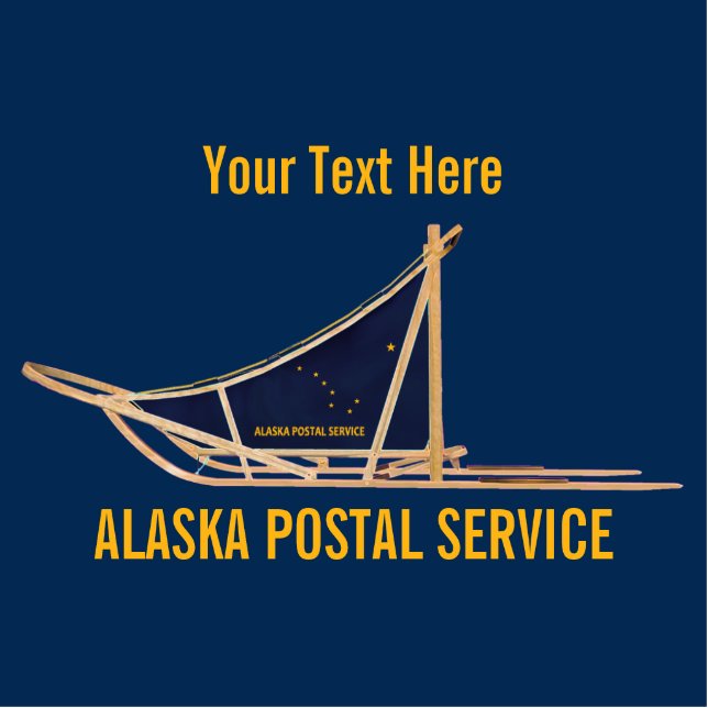 Alaska Dog Sled Postal Carrier Fotoskulptur Magnet (Vorne)