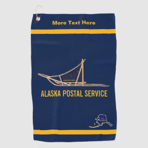 Alaska Dog Sled Postal Carrier Golfhandtuch