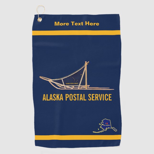 Alaska Dog Sled Postal Carrier Golfhandtuch (Vorderseite)