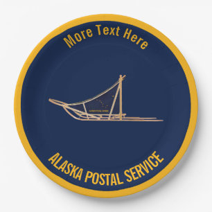 Alaska Dog Sled Postal Carrier Pappteller