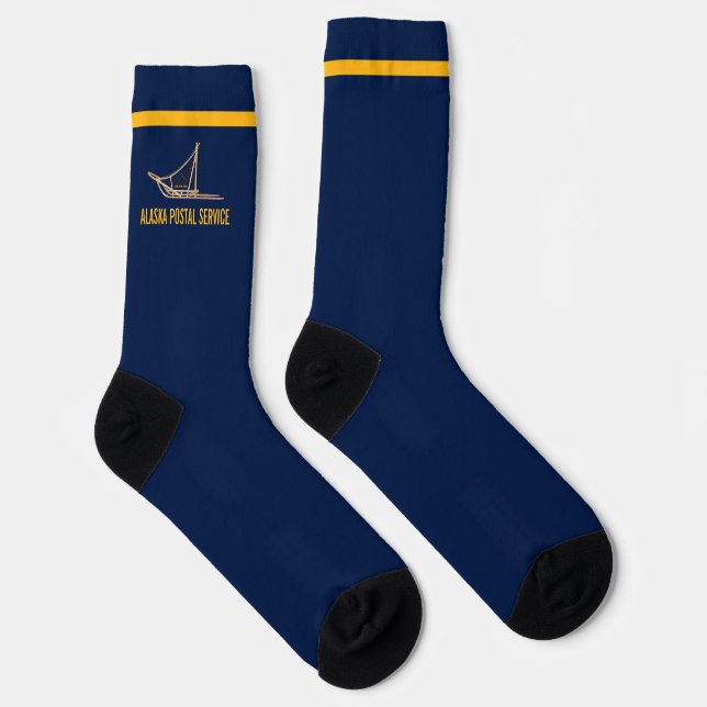 Alaska Dog Sled Postal Carrier Socks Socken (Rechts)