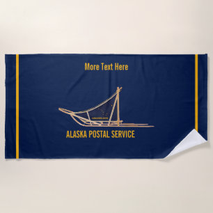 Alaska Dog Sled Postal Carrier Strandtuch