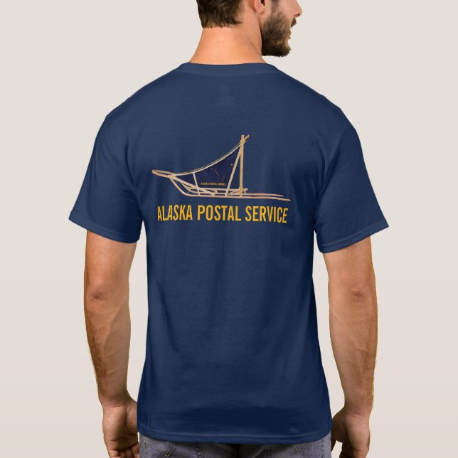 Alaska Dog Sled Postal Carrier T-Shirt (Rückseite)