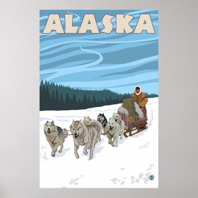 Alaska - Dogsleding Poster (Vorne)