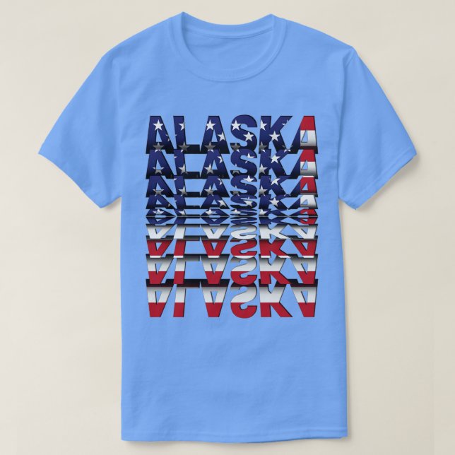 Alaska Drehe Texteffekt T-Shirt (Design vorne)