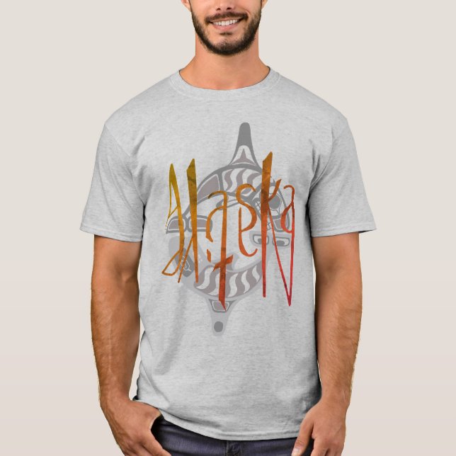 Alaska-Eingeborener Ambigram T-Shirt (Vorderseite)