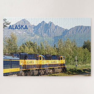 Alaska: Eisenbahn-Lokomotive Motor & Berge Puzzle
