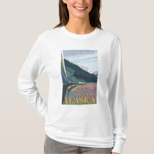 Alaska-Eisenbahn-Szene - Goldnebenfluß, Alaska T-Shirt