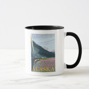 Alaska-Eisenbahn-Szene - Seward, Alaska Tasse