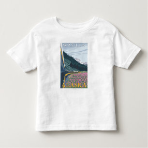 Alaska-Eisenbahn-Szene - Wasilla, Alaska Kleinkind T-shirt