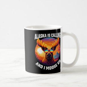 Alaska-Elch-Tourist-Reise-Lustiger Elch-Abenteuer Kaffeetasse