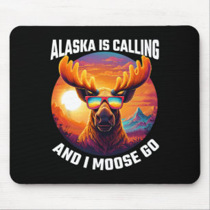 Alaska-Elch-Tourist-Reise Lustiger Elch-Abenteuer Mousepad