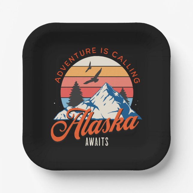Alaska erwartet dich! pappteller (Vorderseite)