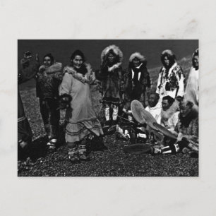 Alaska Eskimo Tänzer Vintage USA Postkarte