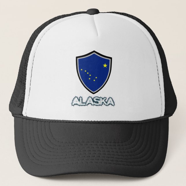 Alaska-Fahne Truckerkappe (Vorderseite)
