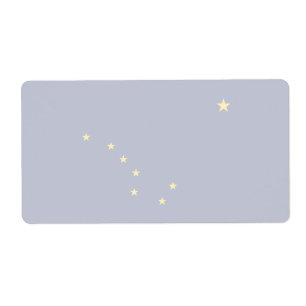 Alaska Faint Flag Shipping Label