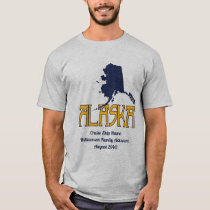 Alaska-Familien-Kreuzfahrt-Ferien-Blau T-Shirt