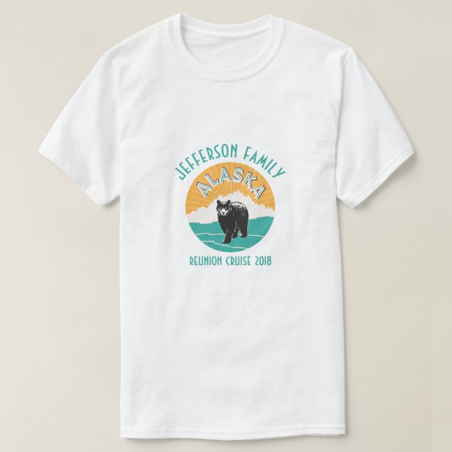 Alaska-Familien-Wiedersehenkreuzfahrt T-Shirt (Design vorne)
