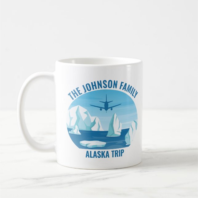 Alaska Familienurlaub Custom Keepake Souvenir Kaffeetasse (Links)