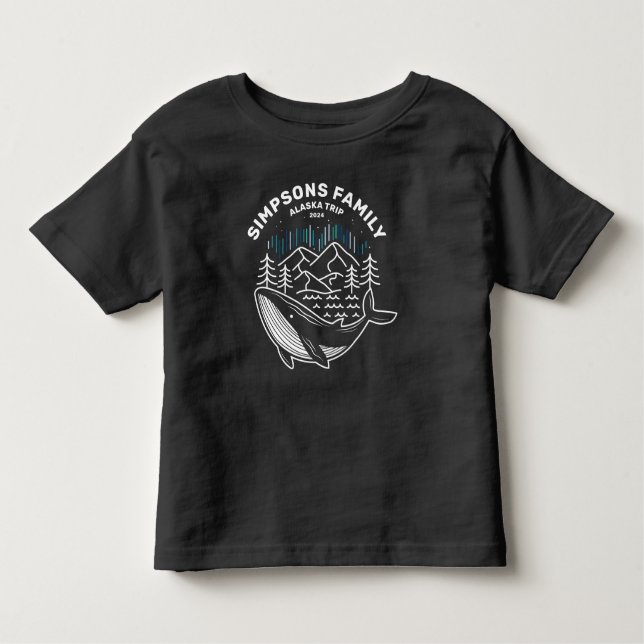 Alaska Family Group Schifffahrt Whale Watching Kleinkind T-shirt (Vorderseite)
