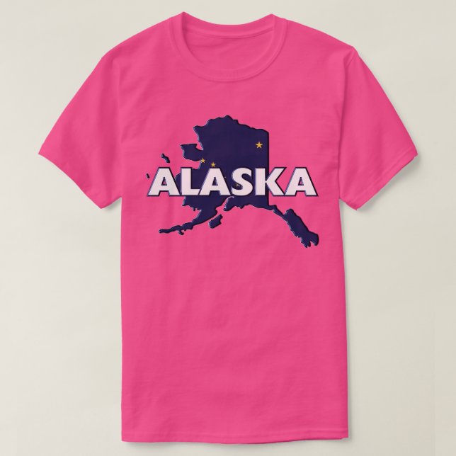 Alaska Farbiger Staat Print TShirt 2 (Design vorne)