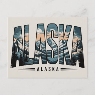Alaska feiertagspostkarte