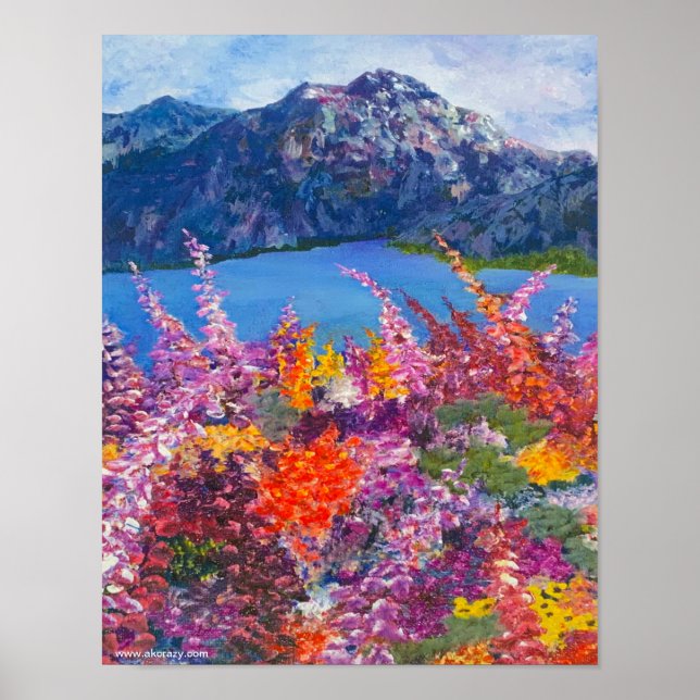 Alaska Fireweed Matt Poster (Vorne)