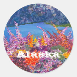 Alaska Fireweed Rundaufkleber Runder Aufkleber