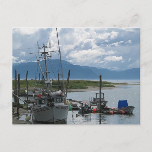 Alaska-Fischerboot Postkarte (Vorderseite)