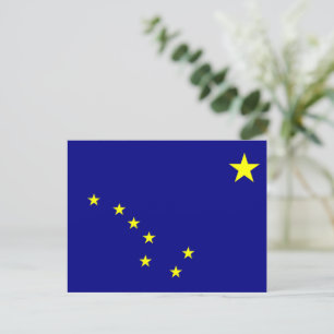 Alaska Flag Feiertagspostkarte