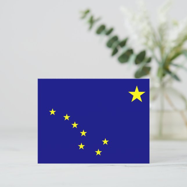 Alaska Flag Feiertagspostkarte (Stehend Vorderseite)
