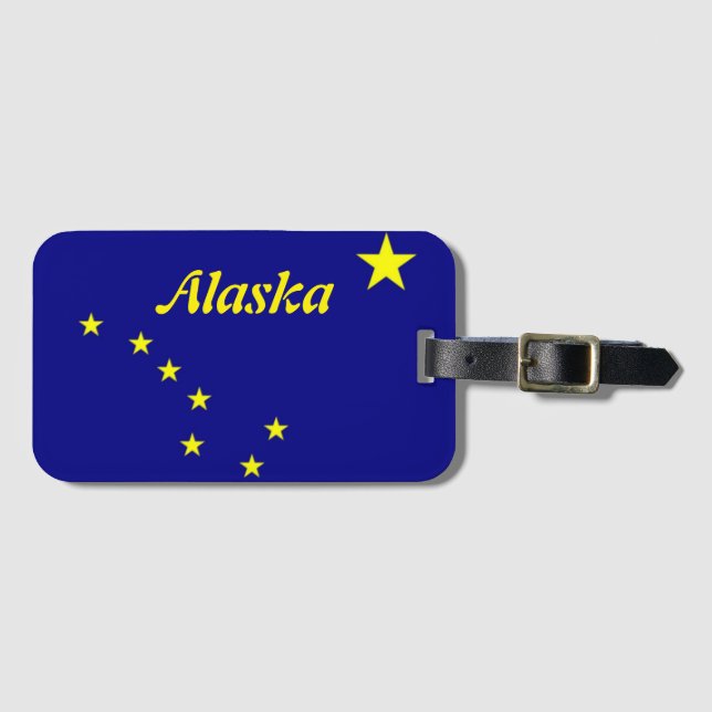 Alaska Flag Gepäckmarke Gepäckanhänger (Vorderseite (Horizontal))