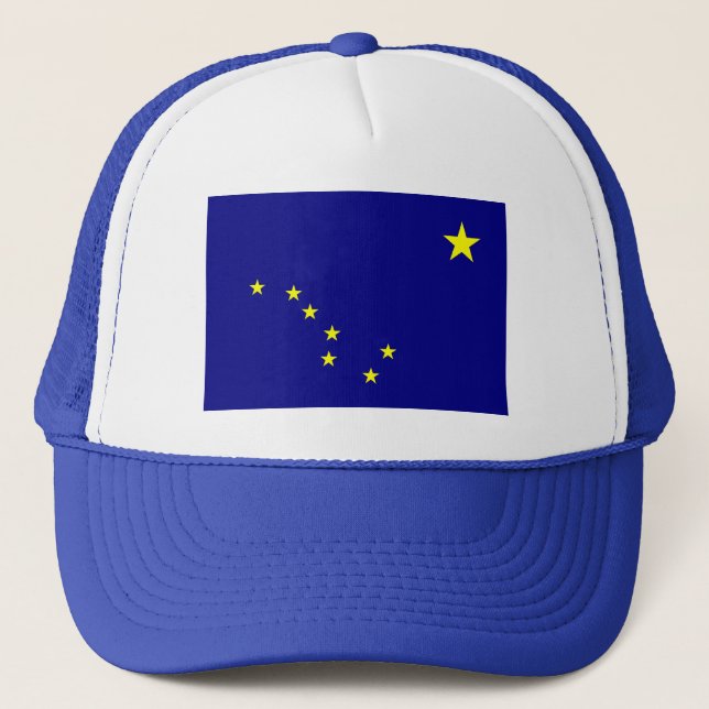 Alaska Flag Hat Truckerkappe (Vorderseite)