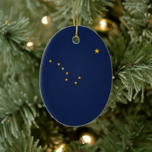 Alaska Flag Keramik Ornament