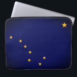 Alaska Flag Laptop Sleeve<br><div class="desc">Laptop-Sack mit Bild der Alaskan Flag,  in Blau und Gold.</div>