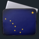 Alaska Flag Laptop Sleeve<br><div class="desc">Laptop-Sack mit Bild der Alaskan Flag,  in Blau und Gold.</div>