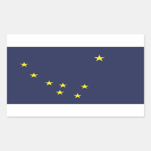 Alaska Flag Rechteckiger Aufkleber