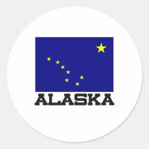 Alaska Flag Runder Aufkleber