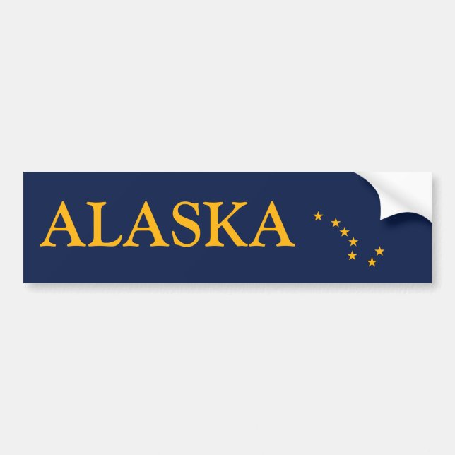 Alaska-Flagge Autoaufkleber (Vorne)