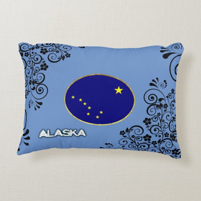 Alaska-Flagge Dekokissen (Rückseite)