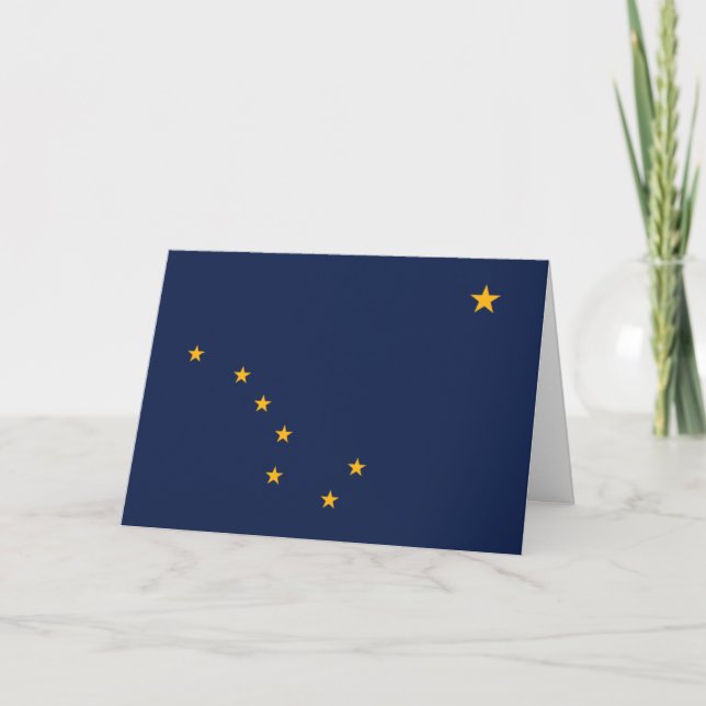 Alaska-Flagge, Flagge von Alaska Karte (Vorderseite)