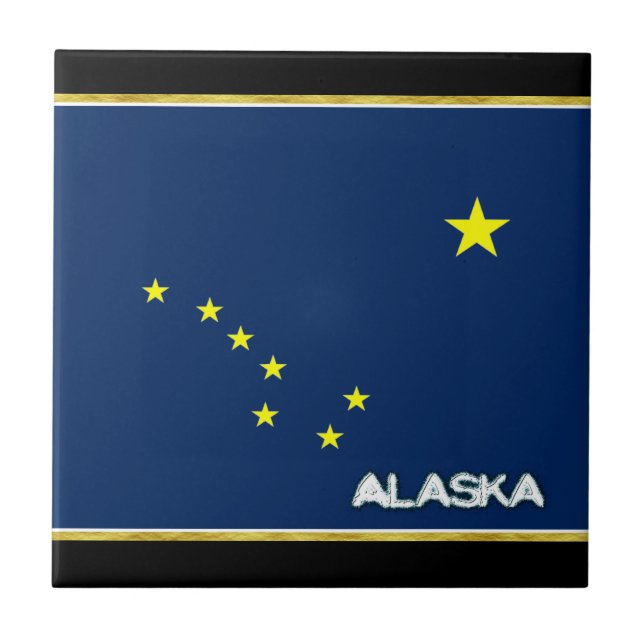 Alaska-Flagge Fliese (Vorderseite)