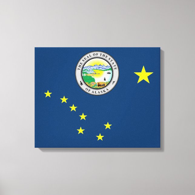 Alaska-Flagge Leinwanddruck (Vorderseite)