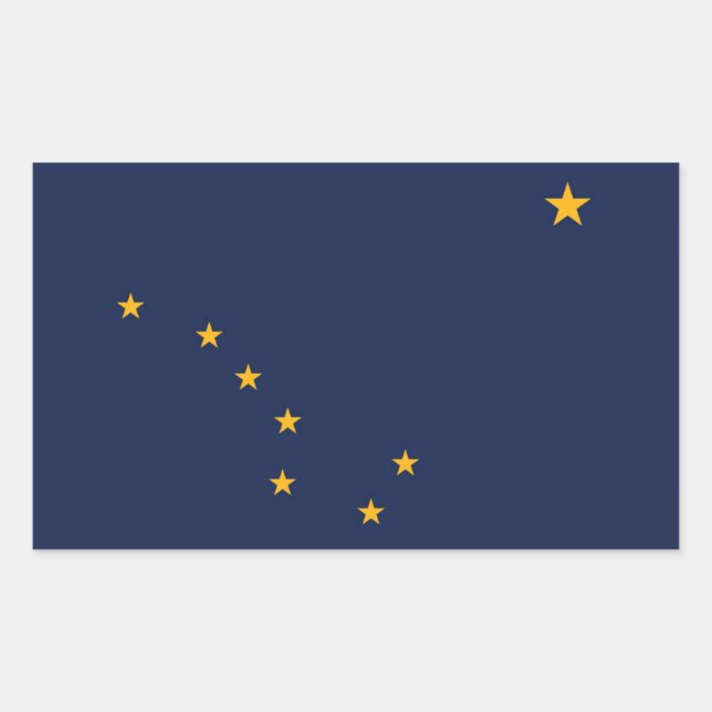 Alaska-Flagge Rechteckiger Aufkleber (Vorderseite)
