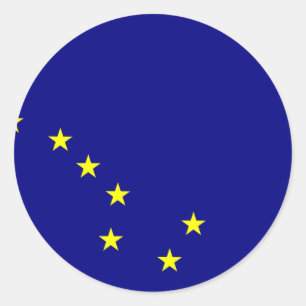 Alaska-Flagge Runder Aufkleber