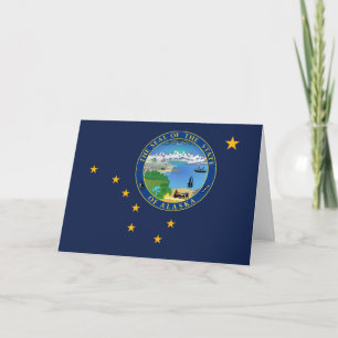 Alaska-Flagge & Siegel, Flagge von Alaska Karte