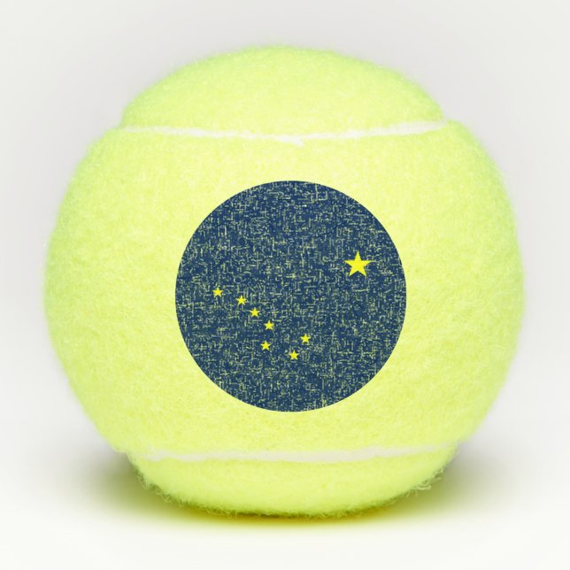 Alaska-Flagge Tennisbälle (Vorderseite)