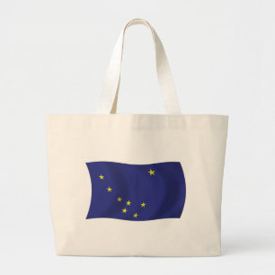 Alaska-Flagge-Tragetasche Jumbo Stoffbeutel