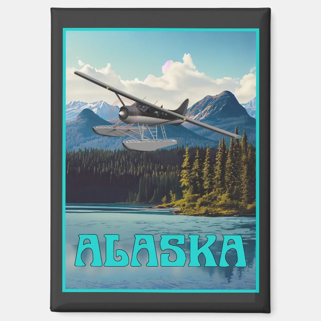 Alaska Float Flugzeug Magnet (Vorderseite)